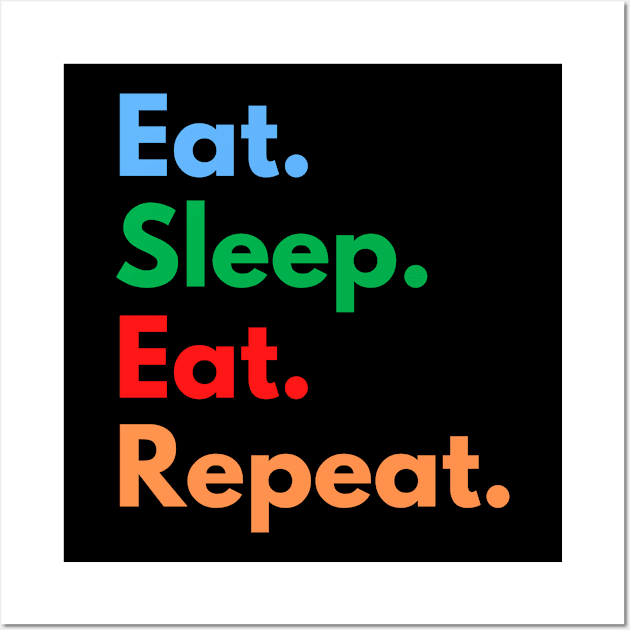 Eat. Sleep. Eat. Repeat. Wall Art by Eat Sleep Repeat